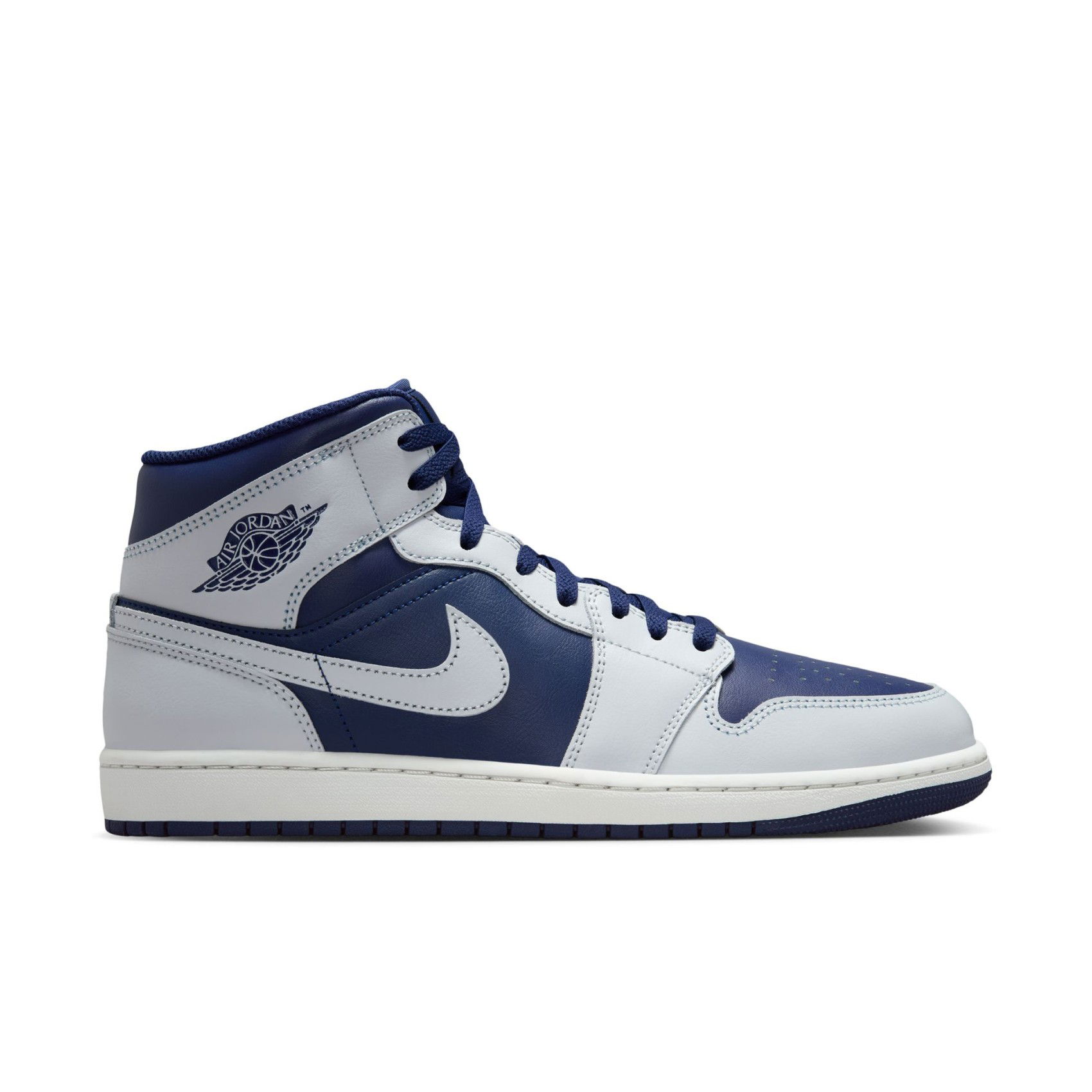 Nike Air Jordan ネイビー/ホワイト Nike Air Jordan 1 Mid 'Blue Void' Erkek Basketbol Ayakkabısı