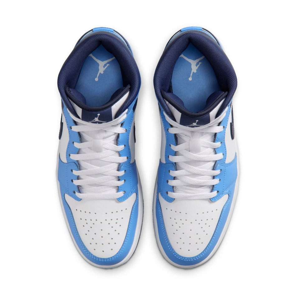 Air Jordan 1 Mid Erkek Mavi Basketbol Ayakkabısı