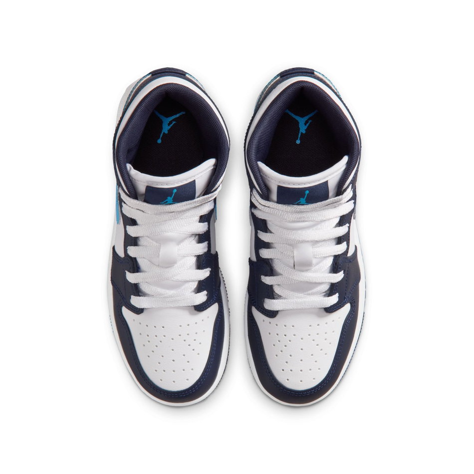 Air Jordan 1 Mid Gs Mavi Basketbol Ayakkabısı