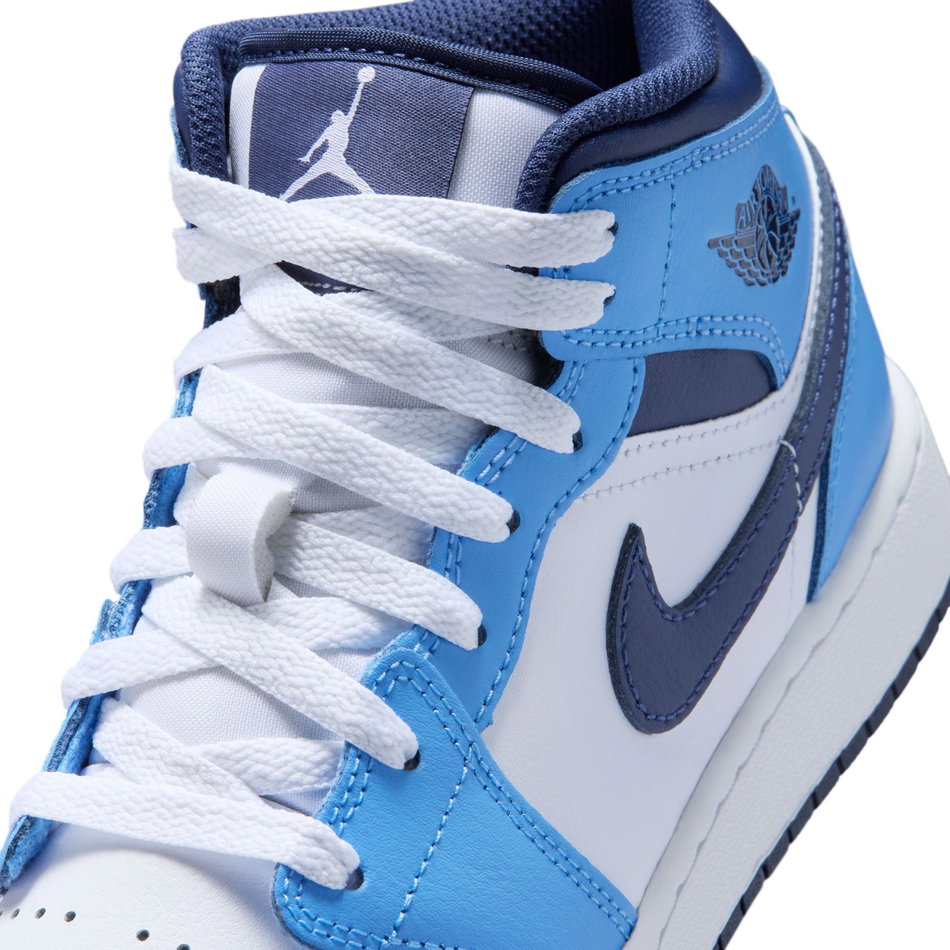 Air Jordan 1 Mid Gs Mavi Basketbol Ayakkabısı