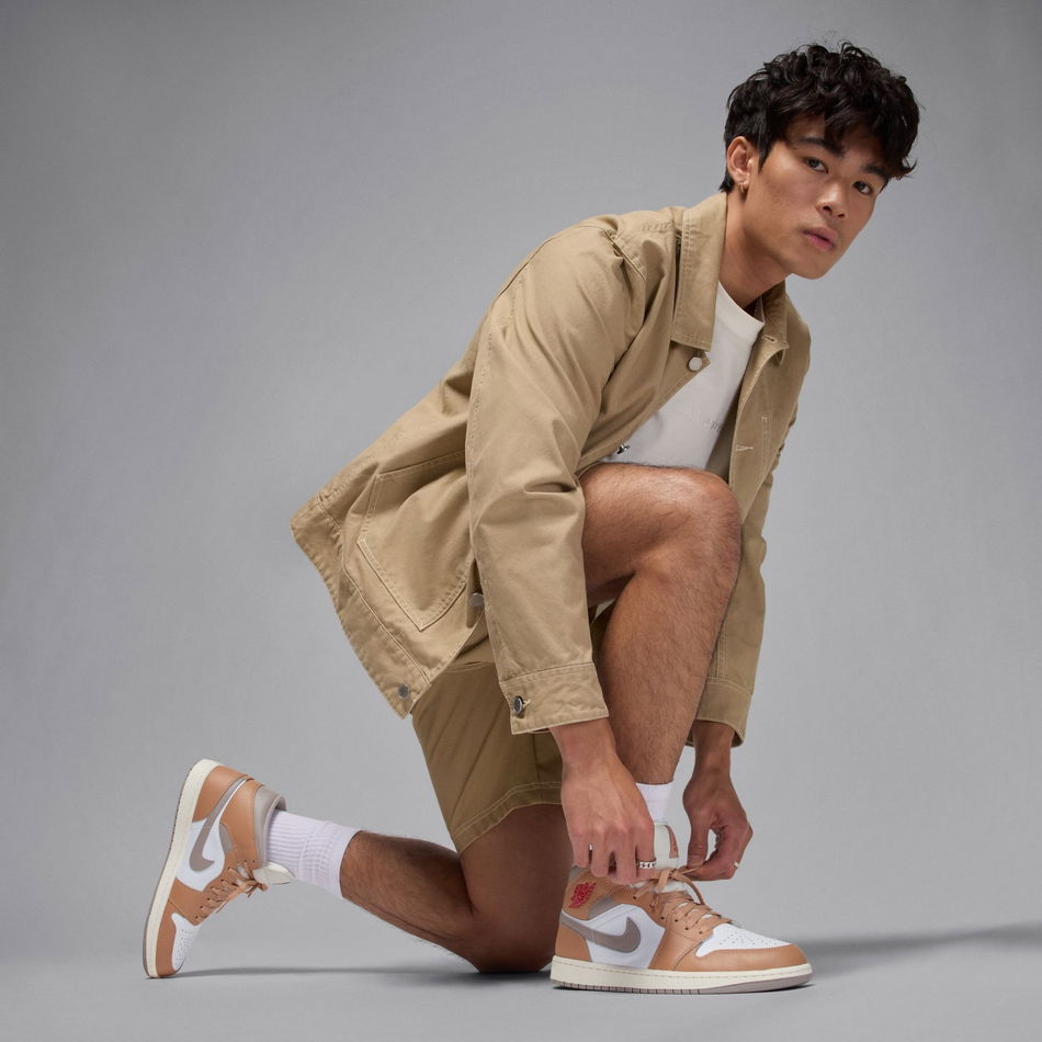 Air Jordan 1 Mid 'Hemp' Erkek Basketbol Ayakkabısı