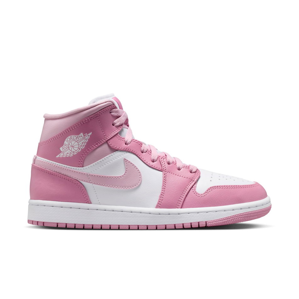 Air Jordan 1 Mid Kadın Pembe Basketbol Ayakkabısı