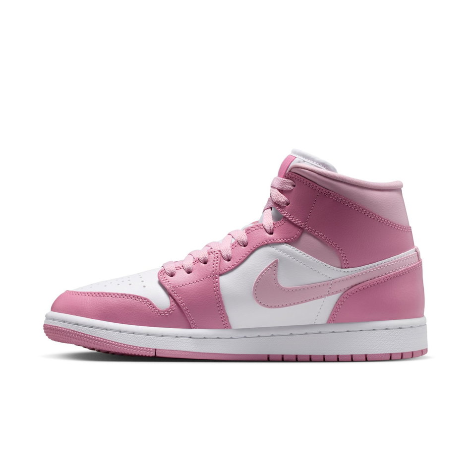 Air Jordan 1 Mid Kadın Pembe Basketbol Ayakkabısı