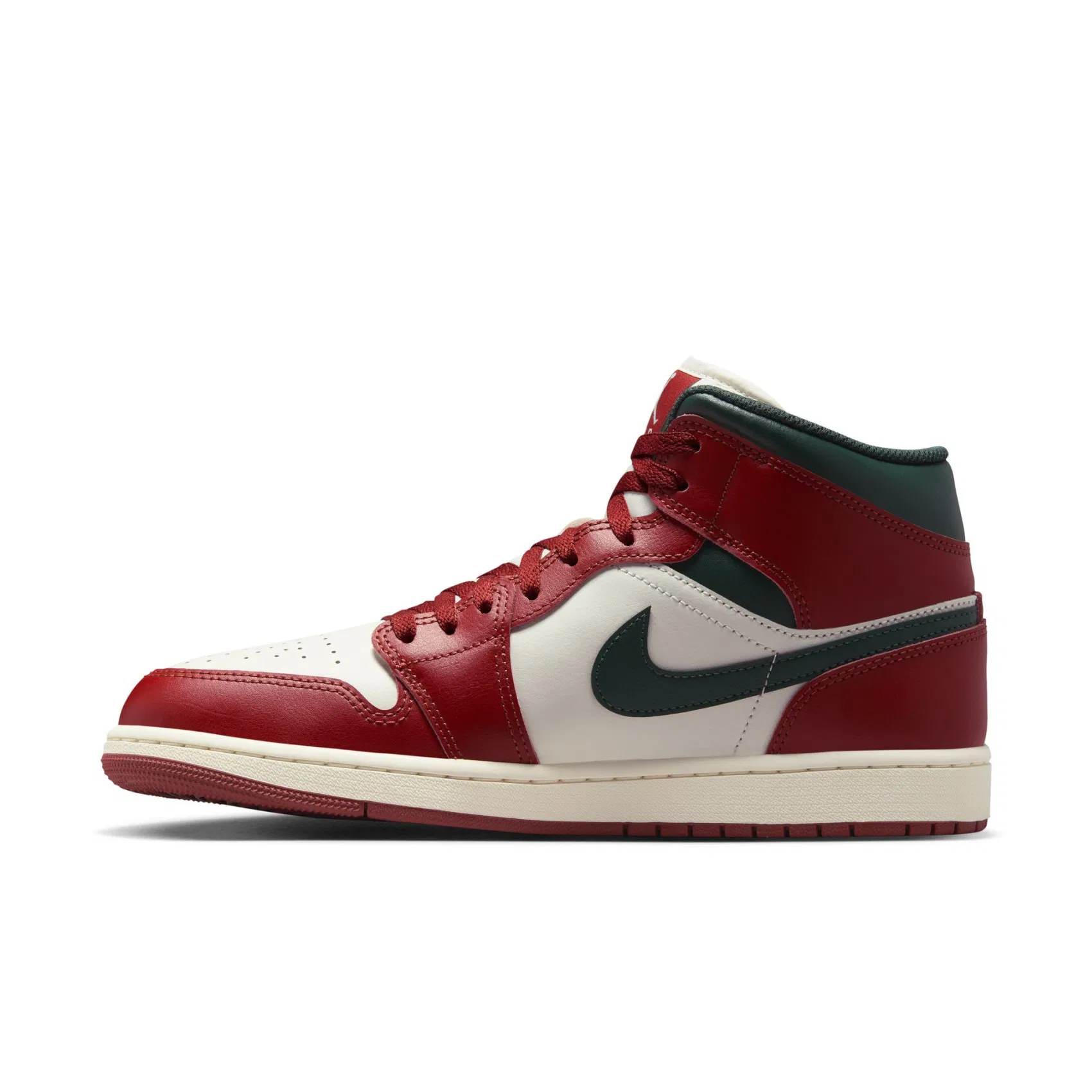 Nike Air Jordan 1 Mid 'Redstone Midnight Green' Erkek Basketbol