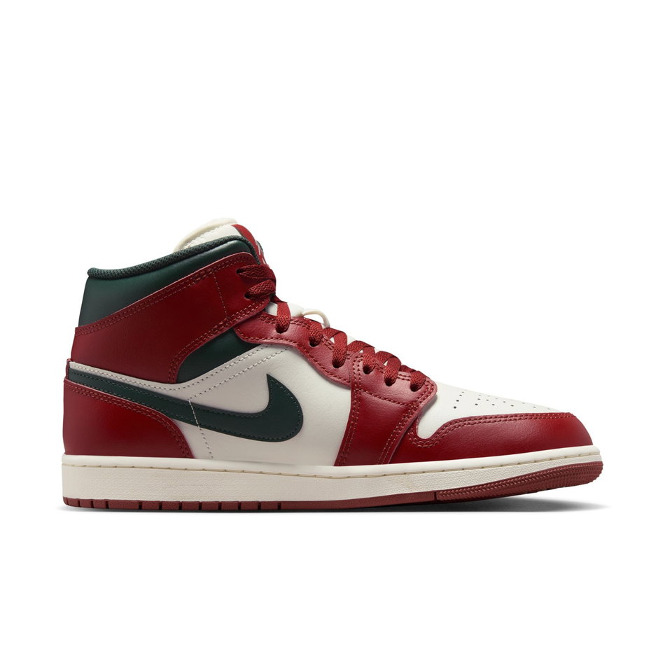 Air Jordan 1 Mid 'Redstone Midnight Green' Erkek Basketbol Ayakkabısı