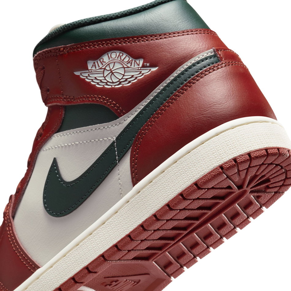 Air Jordan 1 Mid 'Redstone Midnight Green' Erkek Basketbol Ayakkabısı