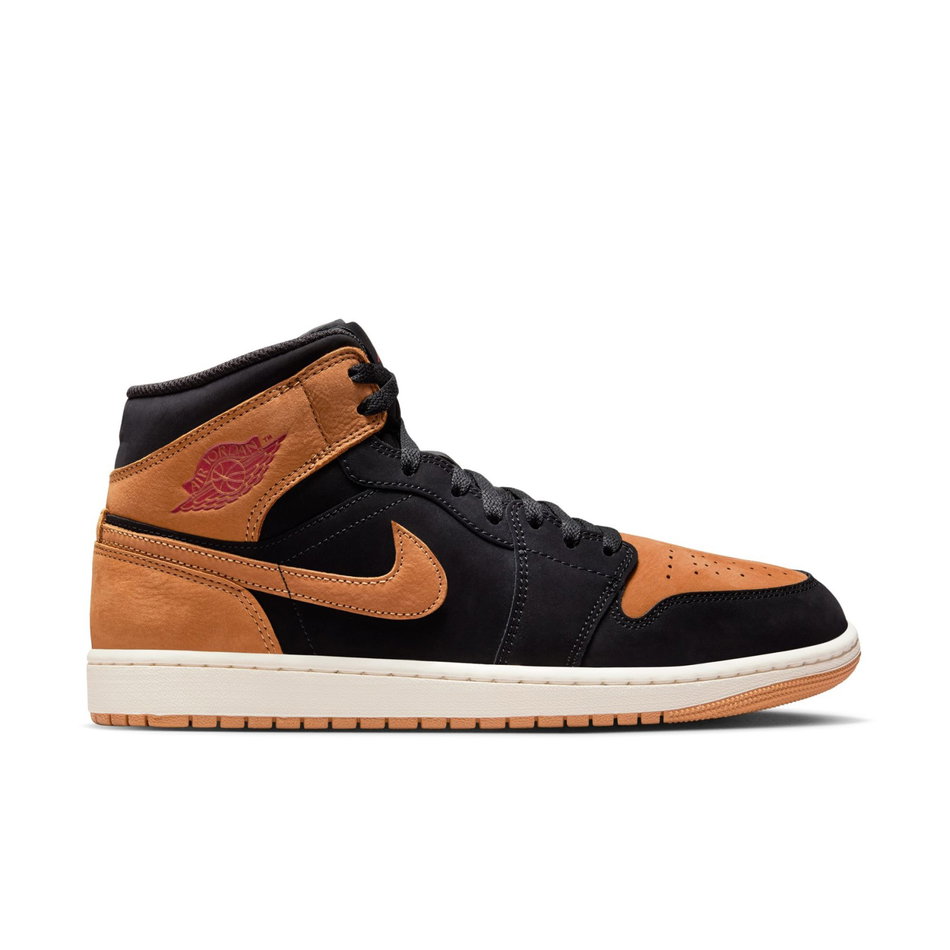 Air Jordan 1 Mid SE 'Black Flax' Erkek Basketbol Ayakkabısı
