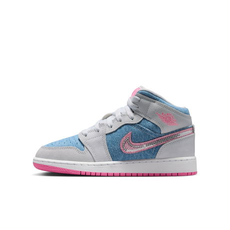 JORDAN - Air Jordan 1 Mid SE 'Denim Sequin' Gs Basketbol Ayakkabısı