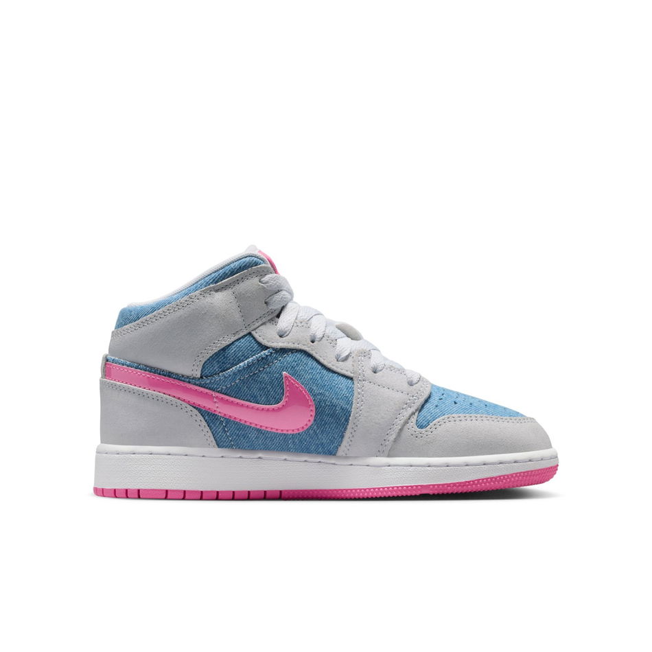 Air Jordan 1 Mid SE 'Denim Sequin' Gs Basketbol Ayakkabısı