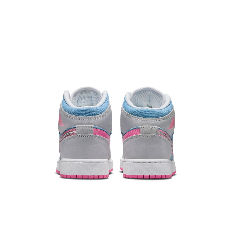 Air Jordan 1 Mid SE 'Denim Sequin' Gs Basketbol Ayakkabısı