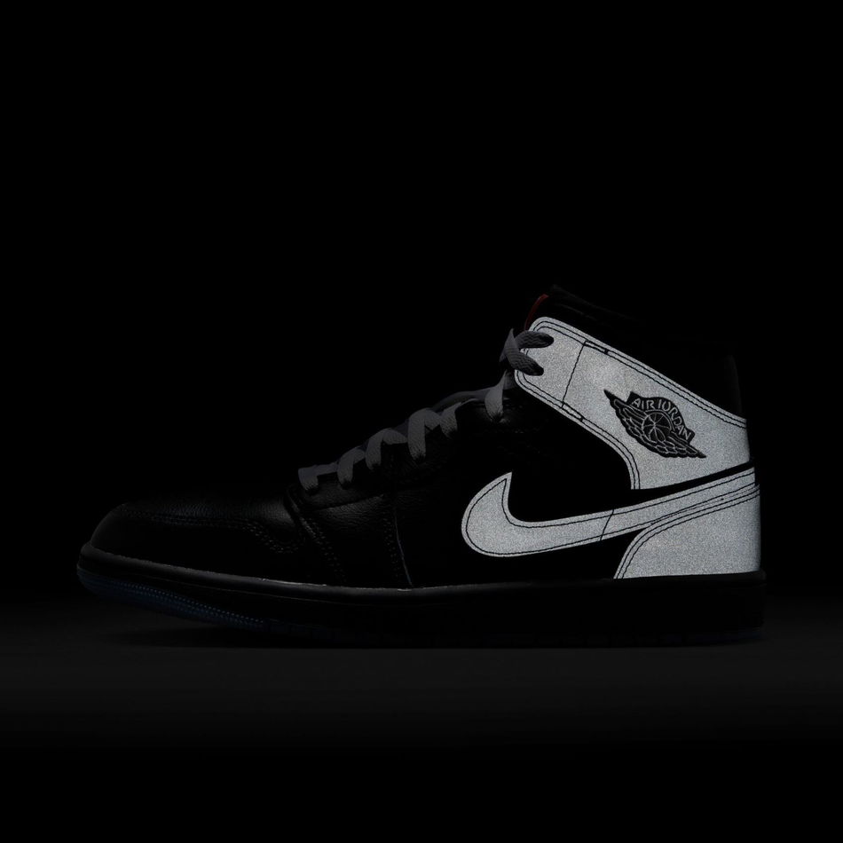 Air Jordan 1 Mid 'Black Metallic Reimagined' Sneaker Ayakkabı