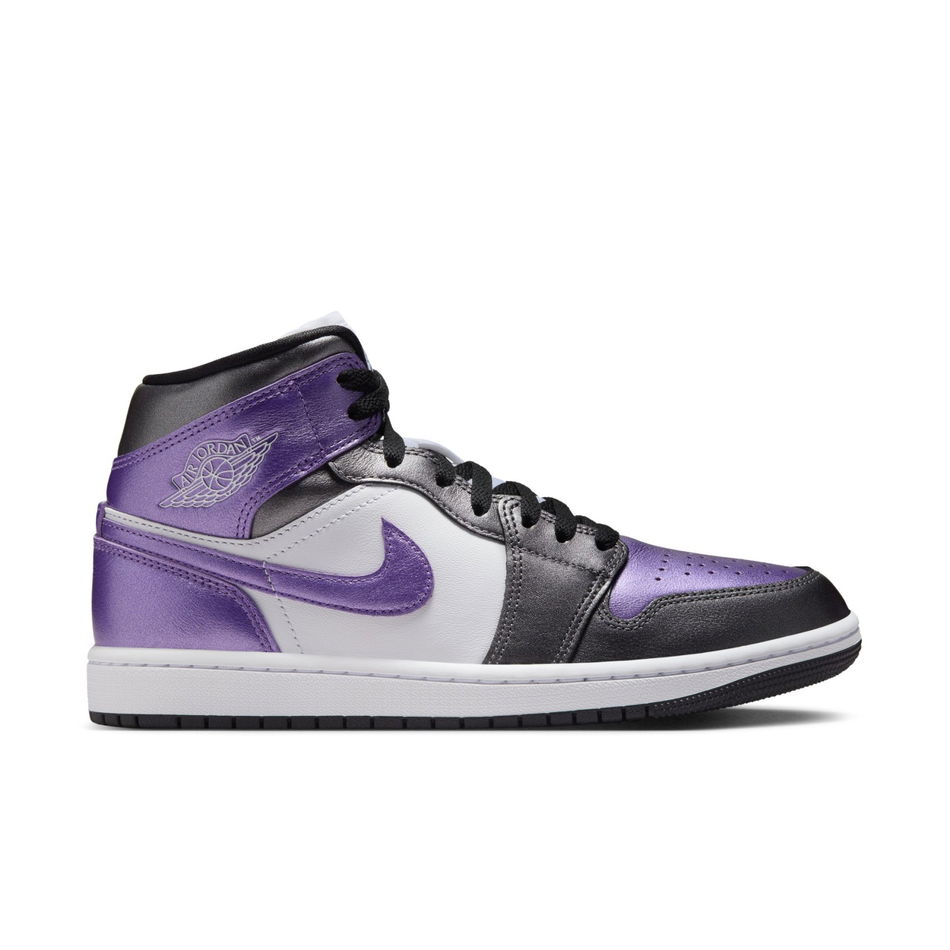 Air Jordan 1 Mid SE 'Metallic Purple' Kadın Basketbol Ayakkabısı
