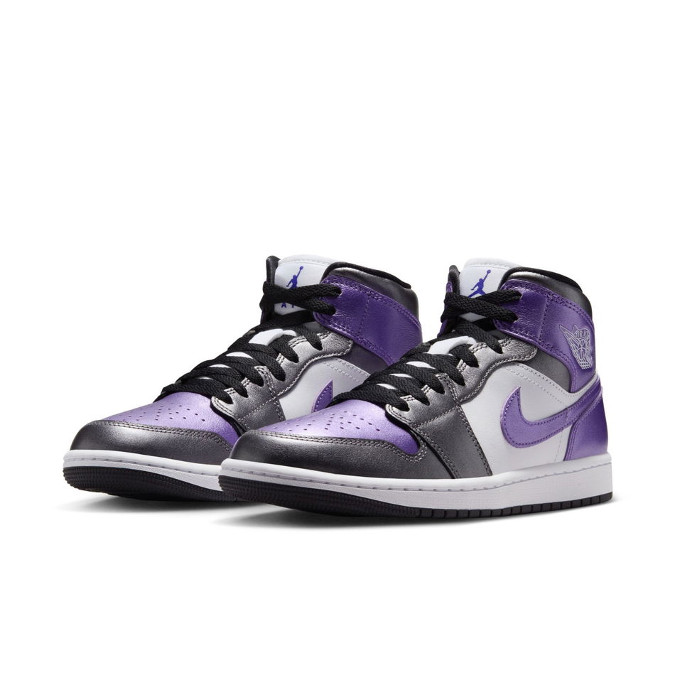 Air Jordan 1 Mid SE 'Metallic Purple' Kadın Basketbol Ayakkabısı
