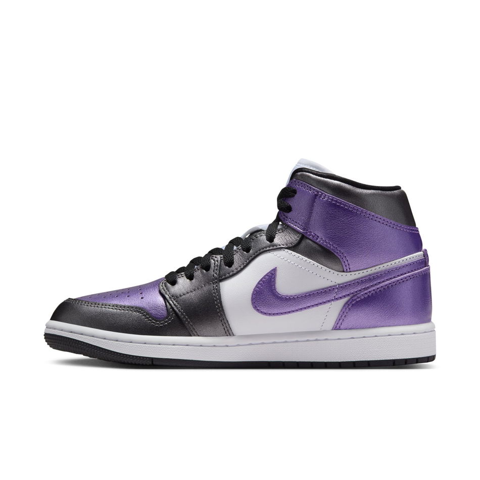Air Jordan 1 Mid SE 'Metallic Purple' Kadın Basketbol Ayakkabısı