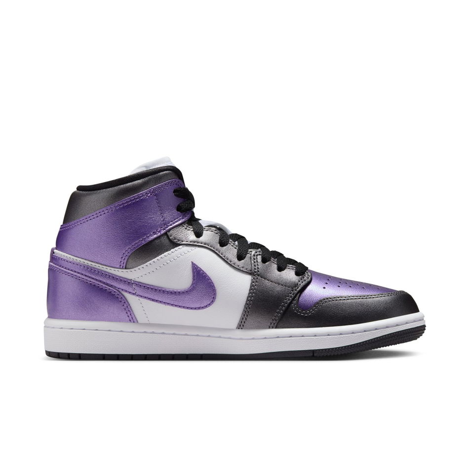 Air Jordan 1 Mid SE 'Metallic Purple' Kadın Basketbol Ayakkabısı