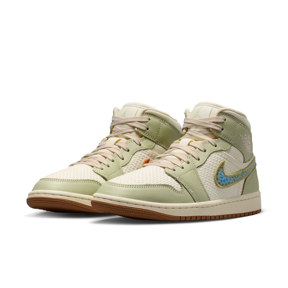 Air Jordan 1 Mid SE 'Olive Aura' Kadın Basketbol Ayakkabısı