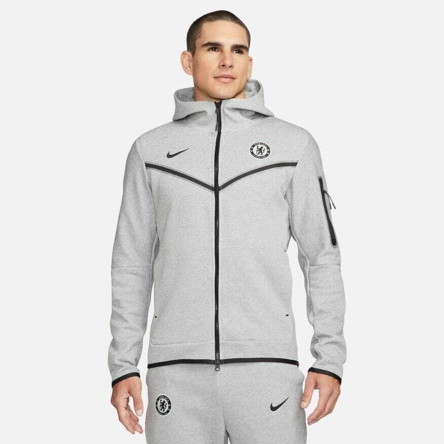 Chelsea FC Tech Fleece Hoodie Full-Zip Erkek Sweatshirt