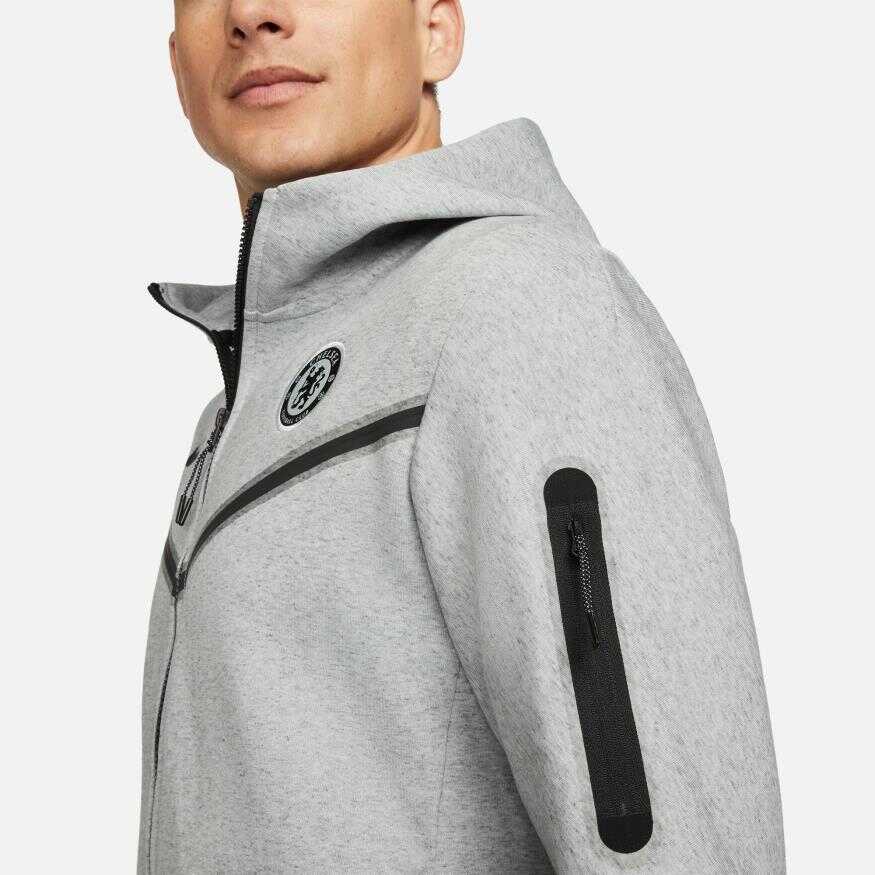 Chelsea FC Tech Fleece Hoodie Full-Zip Erkek Sweatshirt