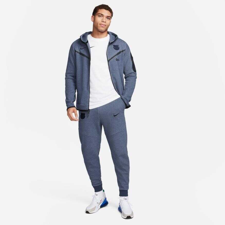 FC Barcelona Tech Fleece Hoodie Full-Zip Erkek Sweatshirt