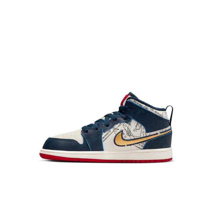Jordan 1 Mid SE Ps Çocuk Basketbol Ayakkabısı