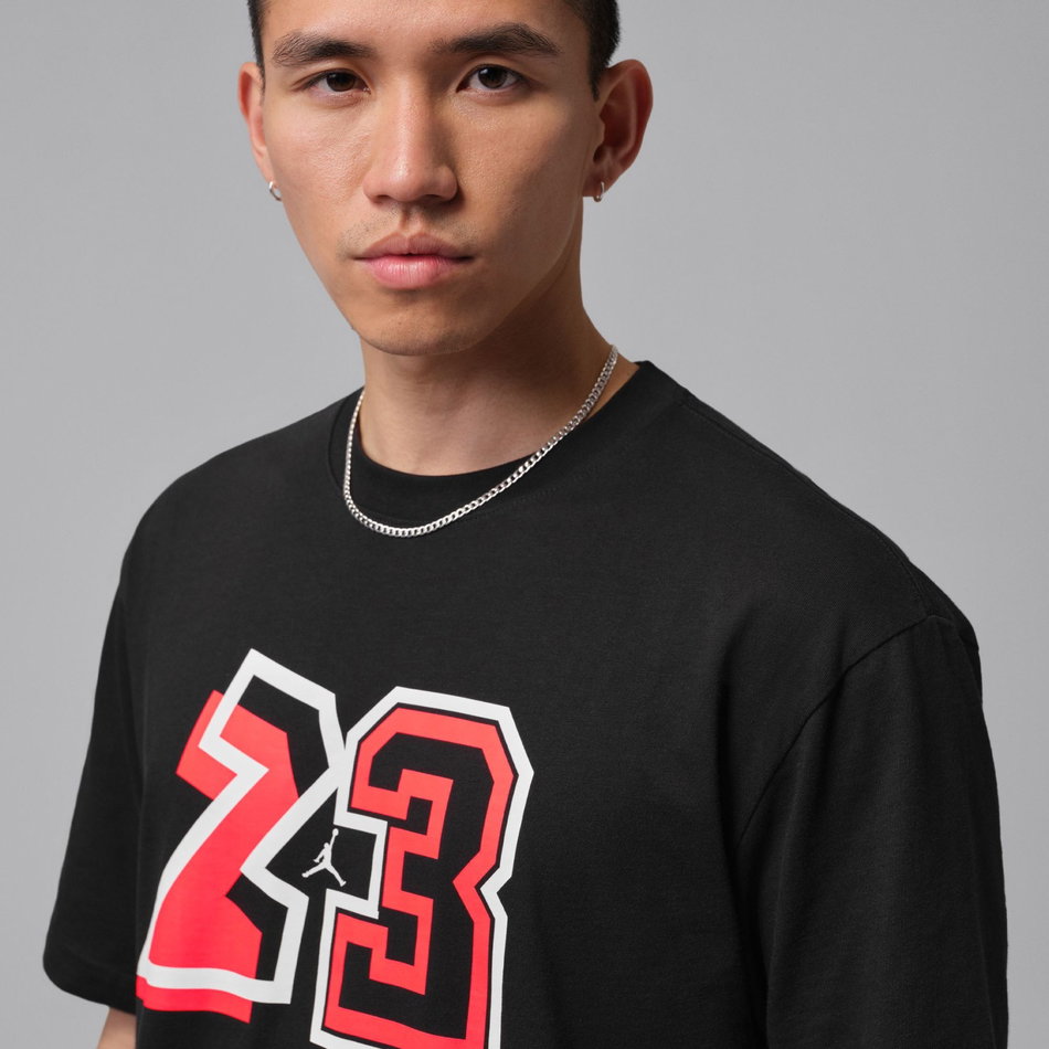 Jordan 23 Gfx Ss Crew Erkek Siyah Tişört