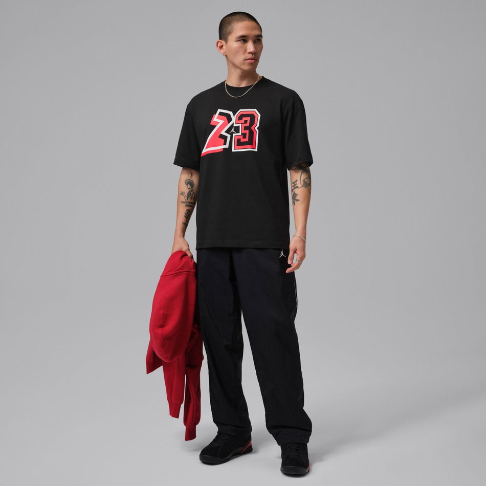 Jordan 23 Gfx Ss Crew Erkek Siyah Tişört