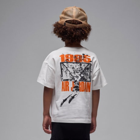 NIKE - Jordan '85 Shatter Ss Tee Çocuk Beyaz Tişört (1)