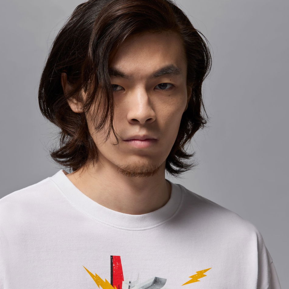 Jordan Brand 85 SS Crew Erkek Beyaz Tişört