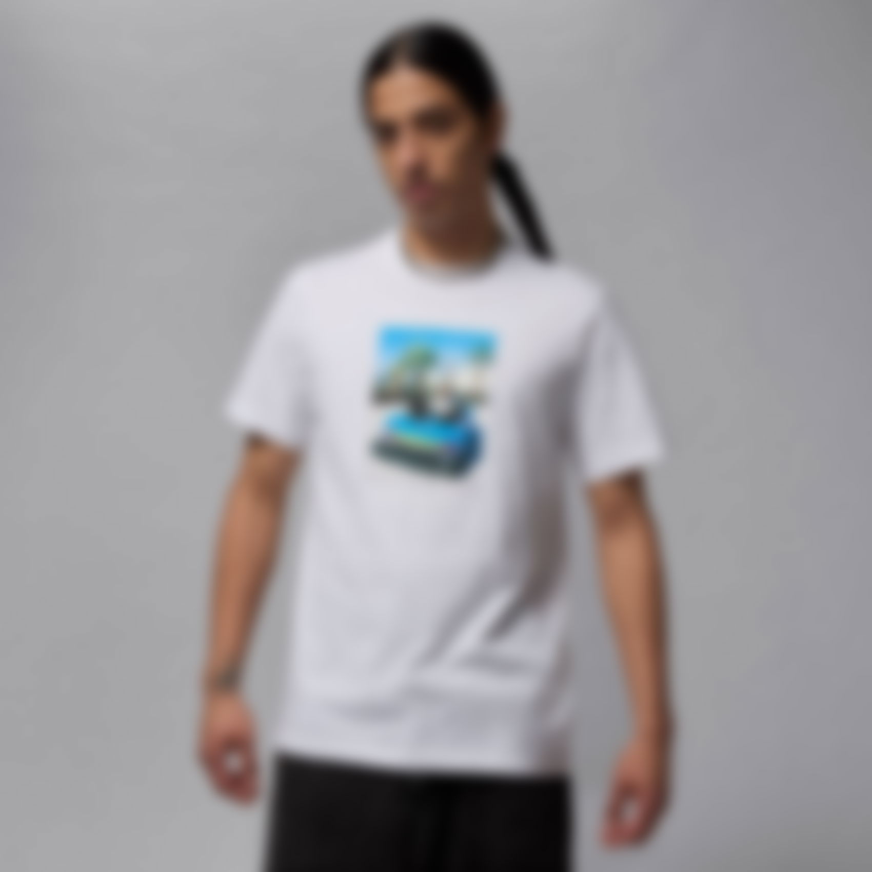 JORDAN - Jordan Brand Photo SS Crew Erkek Beyaz Tişört