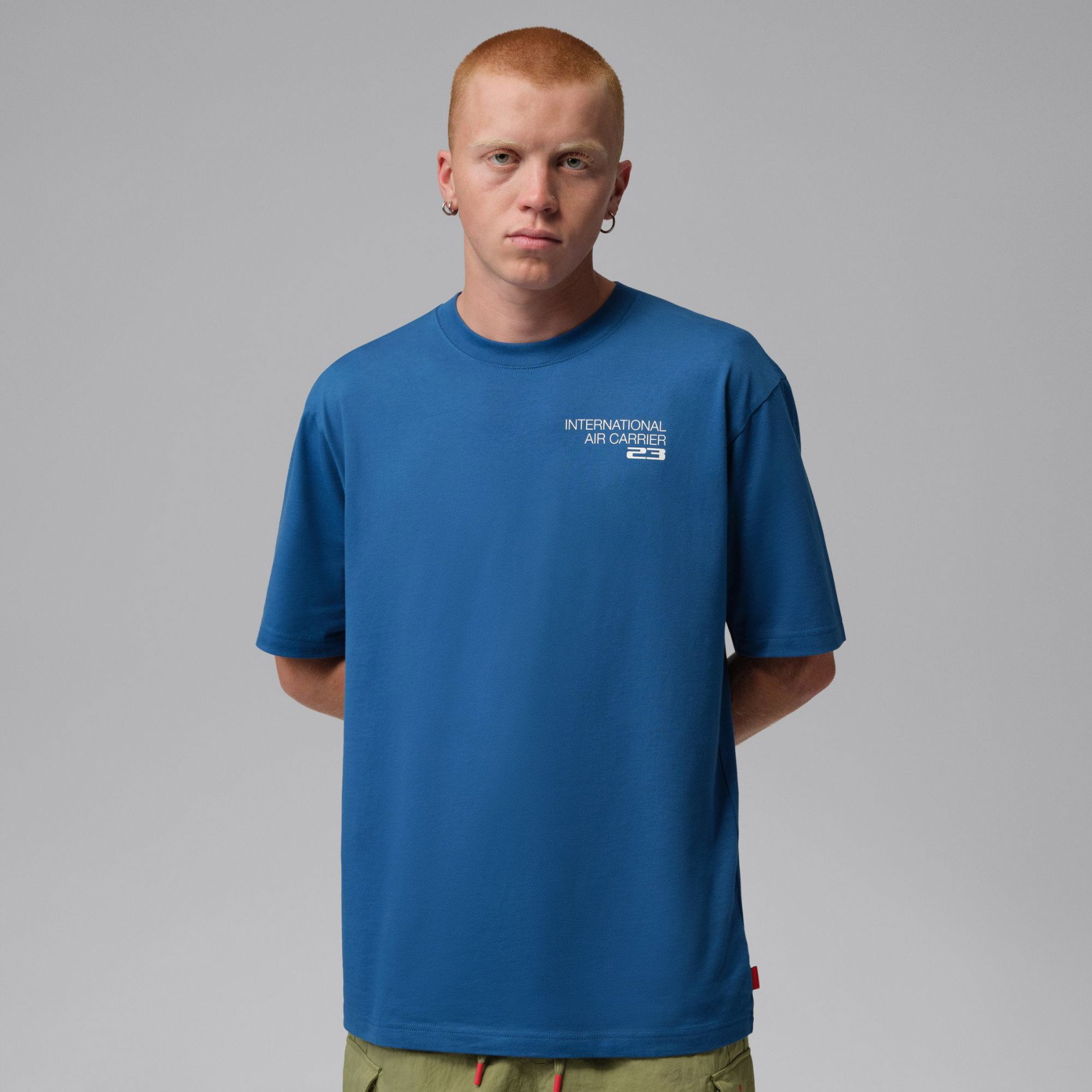 JORDAN - Jordan Brooklyn Air 85 Ss Crew Erkek Mavi Tişört