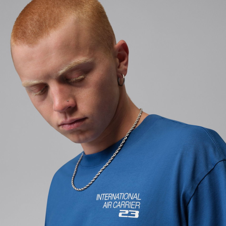 Jordan Brooklyn Air 85 Ss Crew Erkek Mavi Tişört