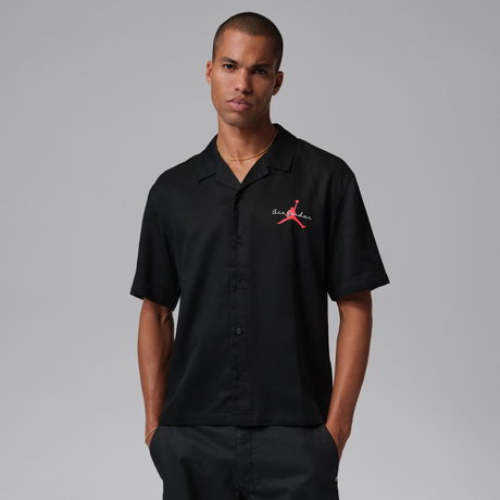 JORDAN - Jordan Brooklyn Bowling Shirt Erkek Siyah Tişört