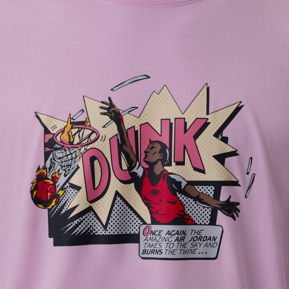 Jordan Brooklyn Comic 96 Ss Crew Erkek Pembe Tişört