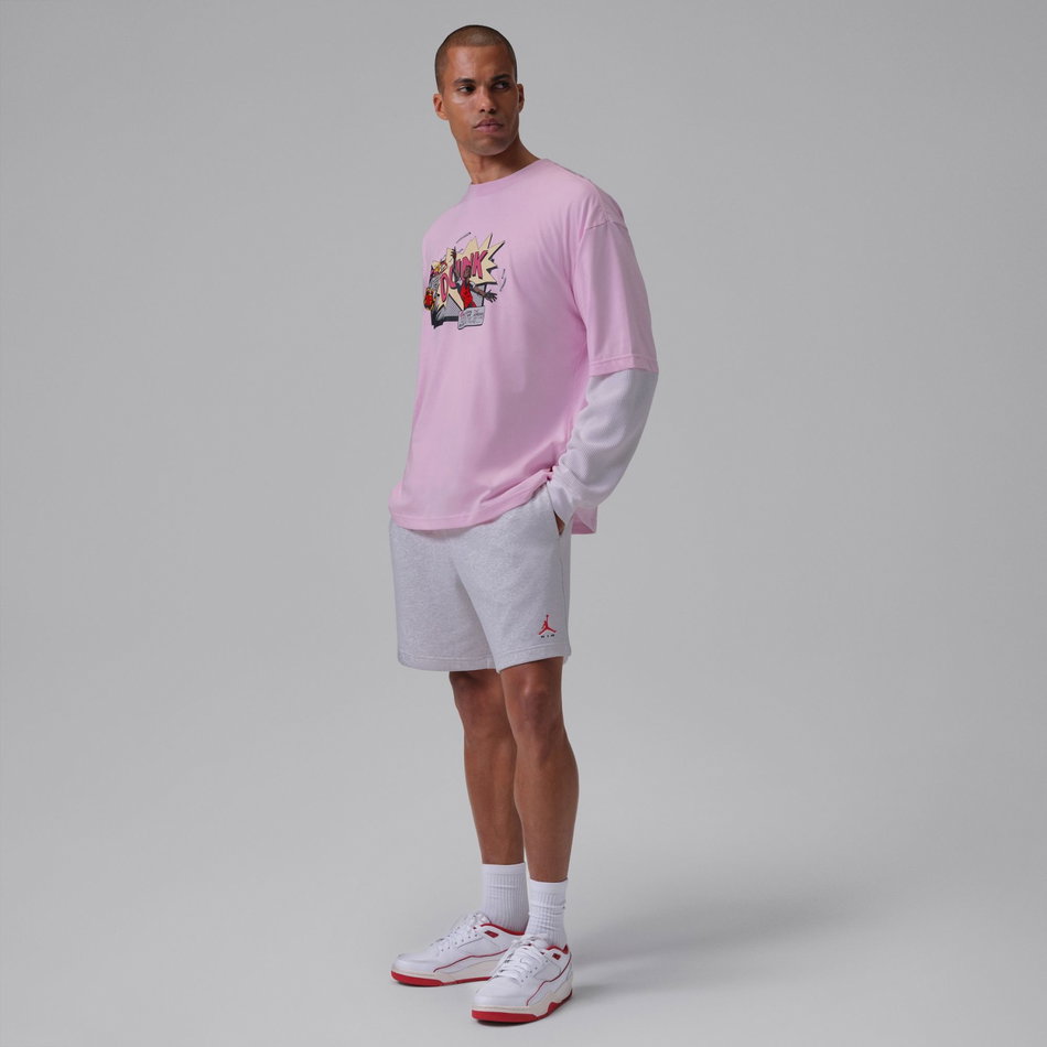 Jordan Brooklyn Comic 96 Ss Crew Erkek Pembe Tişört