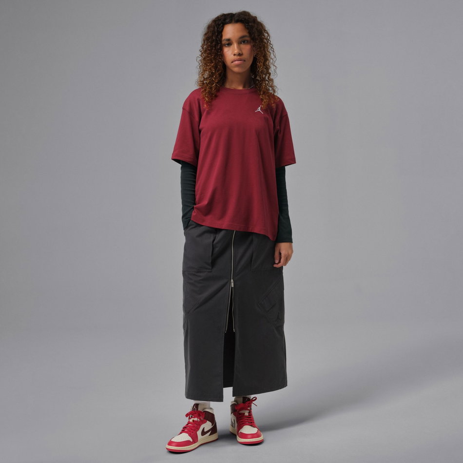 Jordan Brooklyn Essentials Ss Gf Tee 23 Kadın Bordo Tişört
