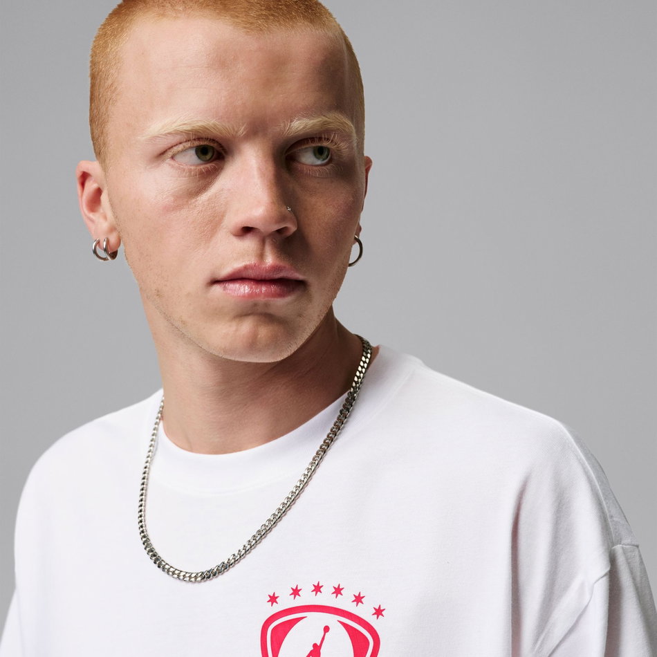 Jordan Brooklyn Fc Os Gfx Ss Crew Beyaz Erkek Tişört