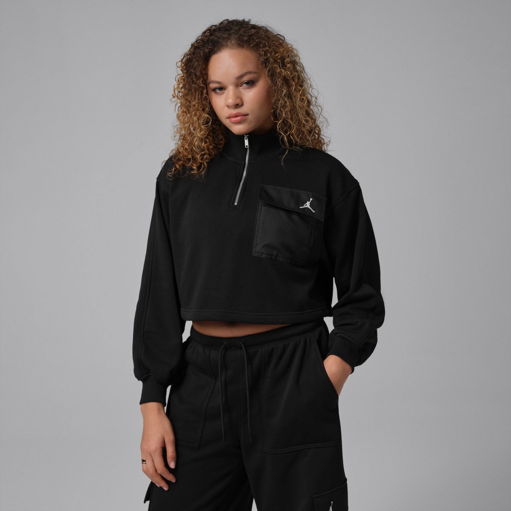 Nike Jordan Brooklyn Fleece Ft Qz Hm Kadın Siyah Sweatshirt IF1069-010