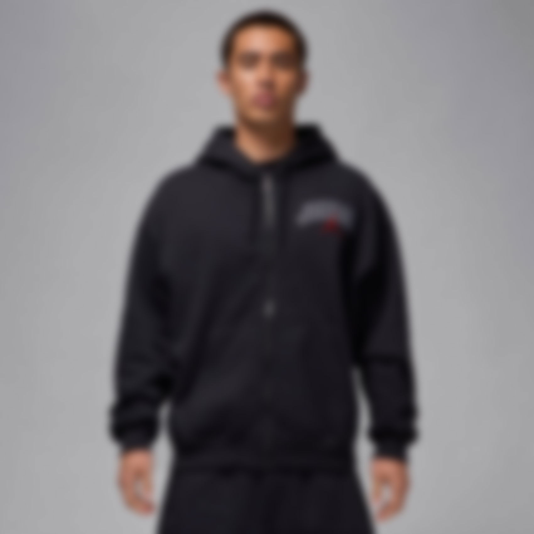 JORDAN - Jordan Brooklyn Fleece Os GFX Fz Hoodie Erkek Siyah Sweatshirt