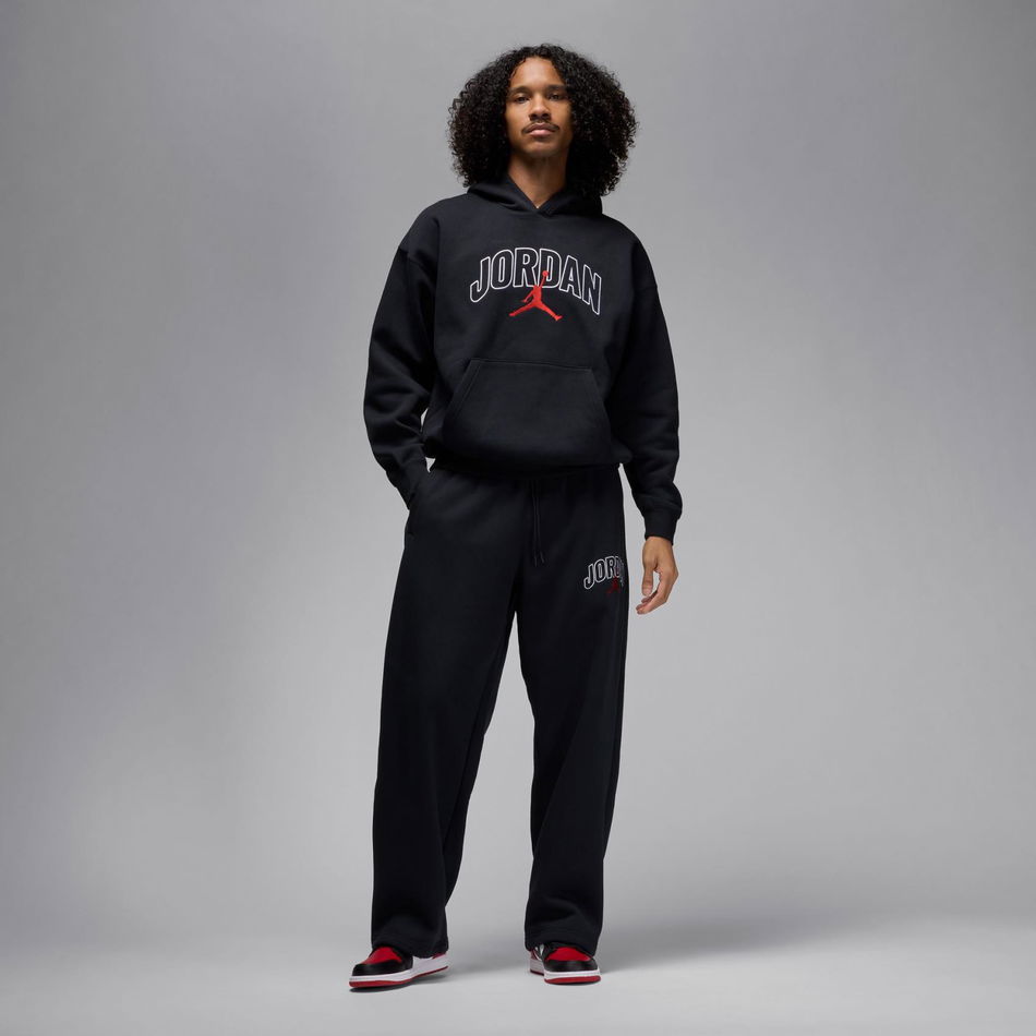 Jordan Brooklyn Fleece Os GFX Po Hoodie Erkek Siyah Sweatshirt