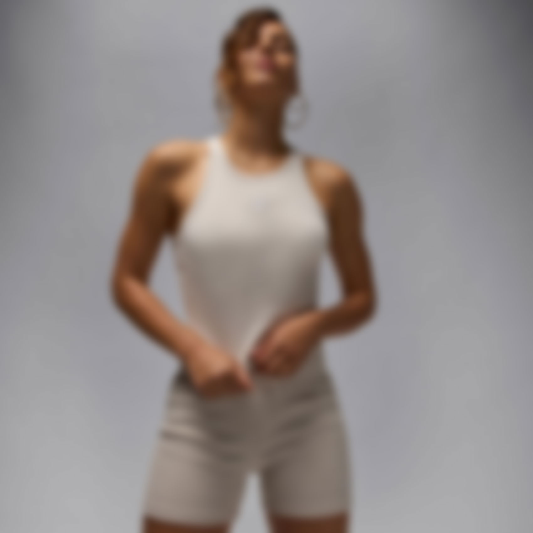 JORDAN - Jordan Brooklyn Fleece Tank Bej Kadın Atlet