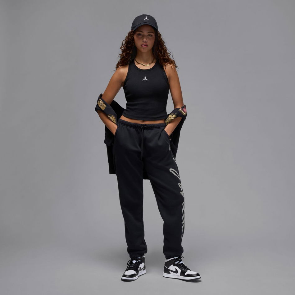 Jordan Brooklyn Fleece Tank Kadın Siyah Atlet