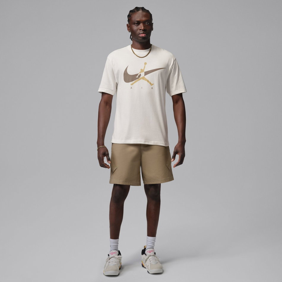 Jordan Brooklyn Gfx Ss Crew Erkek Bej Tişört