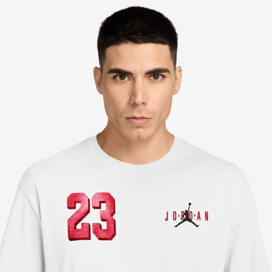 Jordan Brooklyn Gfx Ss Crew Erkek Beyaz Tişört