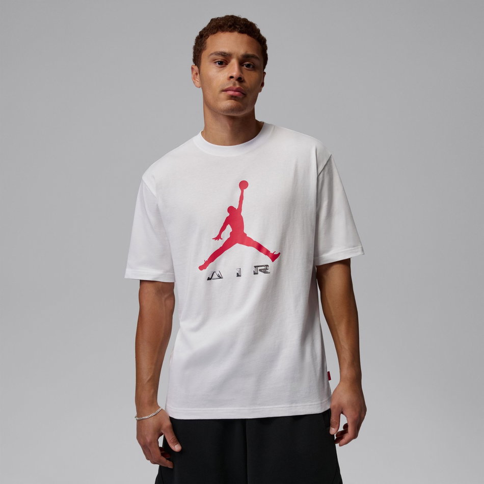 Jordan Brooklyn Gfx Ss Crew Erkek Beyaz Tişört
