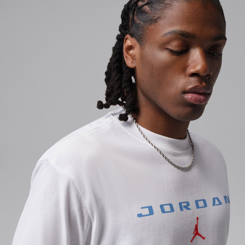 Jordan Brooklyn Gfx Ss Crew Erkek Beyaz Tişört