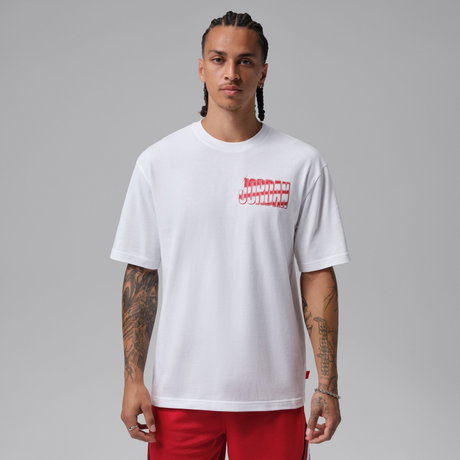 JORDAN - Jordan Brooklyn Gx 85 Ss Crew Erkek Beyaz Tişört
