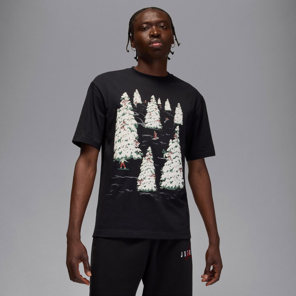 Jordan Brooklyn Holiday Crew Erkek Siyah Tişört