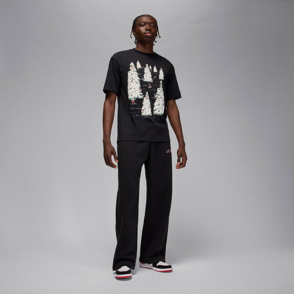 Jordan Brooklyn Holiday Crew Erkek Siyah Tişört
