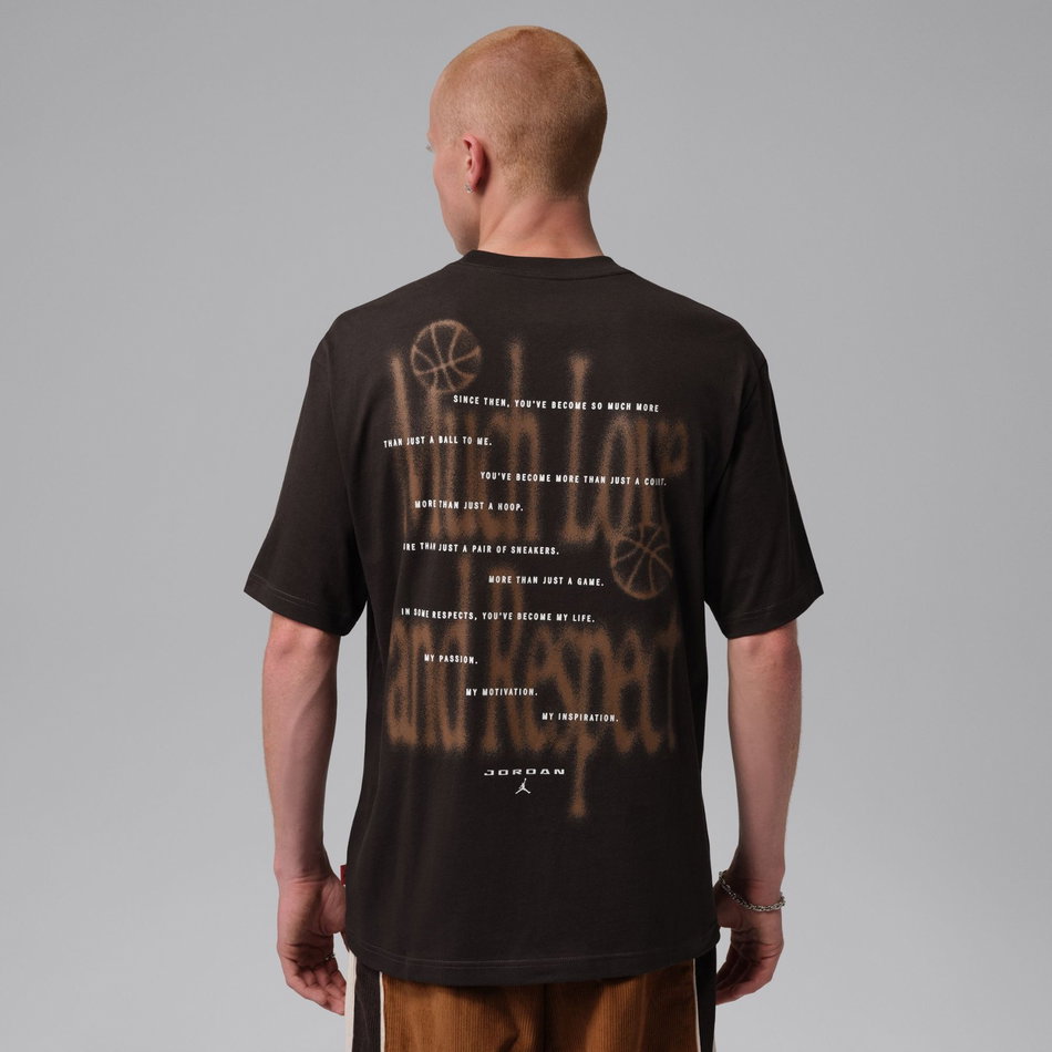 Jordan Brooklyn Love 85 Ss Crew Erkek Kahverengi Tişört