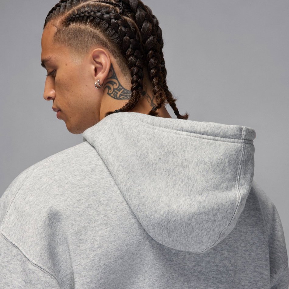 Jordan Brooklyn Oversize FZ Hoodie Erkek Gri Sweatshirt